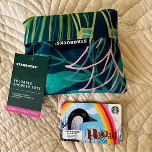 🍍lot tote HAWAII $5 STARBUCKS giftcard Collection NWT limited bag aloha shopper